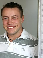 Cute college stud Heath stripping by Frat Men