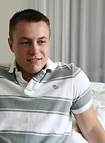 Cute college stud Heath stripping by Frat Men