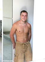 Cute college stud Heath stripping by Frat Men
