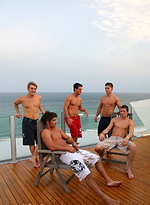 Hot jocks posing by Frat Men