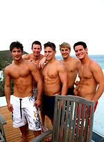Hot jocks posing by Frat Men