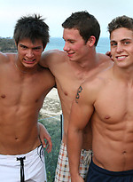Hot jocks posing by Frat Men