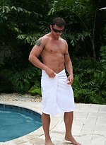 Matt jarking off dick by the pool by ManAvenue