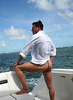 Javier posing naked outdoors by ManAvenue