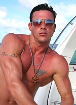 Javier posing naked outdoors by ManAvenue