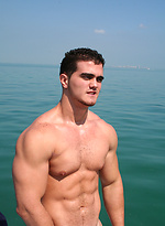 Latin muscle stud Tomm jerking off dick by ManAvenue