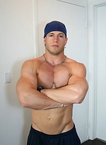 Muscled hunk Chip Maddox jerking off dick by ManAvenue
