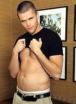 Bryan Pace has beautiful steel blue eyes, a hot hairy athletic body and a perfect cock that he loves to play with.  by Randy Blue