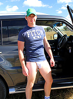 Getting Naked on the Roadside with my mate Ryan Geary by Bentley Race