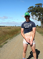 Getting Naked on the Roadside with my mate Ryan Geary by Bentley Race