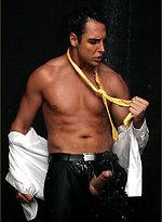 Soaking wet suit and yellow tie slowly stripped off of Marcello\\\\\\\'s hunky body by With Marcello With Marcello