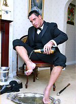 Sexy stud Marcello pours champagne over his feet and then wanks by With Marcello With Marcello
