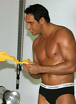 Marcello modelling for a sexy sock shoot in milan by With Marcello With Marcello
