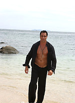 Marcello looking smoking hot wanking by a tropical beach by With Marcello With Marcello