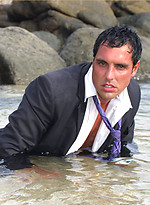 Marcello looking fucking gorgeous wearing a soaking wet business suit by With Marcello With Marcello
