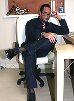 Marcello wearing a black suit and fucking a fleshlight for a cumshot on his chest by With Marcello With Marcello