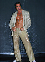 Marcello takes a shower clothed and shows off his gorgeous chest and cock by With Marcello With Marcello