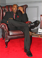 Smoking hot gay black man takes off his suit pants and plays with his cock by With Marcello