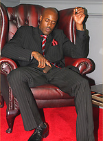 Smoking hot gay black man takes off his suit pants and plays with his cock by With Marcello