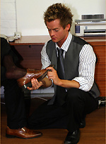 Cute office guy forced to take a cock in his mouth to impress the boss by With Marcello
