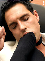 Marcello has his hands bound and some feet pushed into his mouth by With Marcello With Marcello