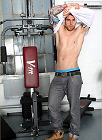 This gym hunk loves to get oilled up and masturbate by With Marcello