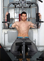 This gym hunk loves to get oilled up and masturbate by With Marcello