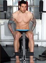 This gym hunk loves to get oilled up and masturbate by With Marcello