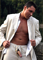 Hunky Marcello is taking a stroll outdoors and playing with his cock by With Marcello With Marcello