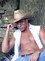 Horny cowboy Marcello pulls his cock hard outdoors by With Marcello With Marcello