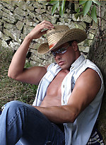 Horny cowboy Marcello pulls his cock hard outdoors by With Marcello With Marcello