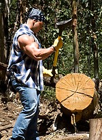 Hot muscle hunk in a forest by Manifest Men