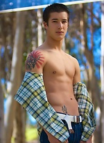 Hot brunette stud Talan naked by PerfectGuyz