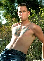Tattooed hunk Chris posing naked by PerfectGuyz