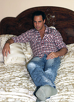 Marcello alone on his bed and wanking into his sock by With Marcello With Marcello