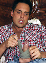 Marcello alone on his bed and wanking into his sock by With Marcello With Marcello