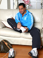 Hunk Marcello wanking his cock and rubbing his feet by With Marcello With Marcello