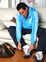 Hunk Marcello wanking his cock and rubbing his feet by With Marcello With Marcello