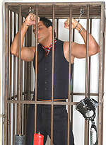 Cage Marcello masturbates into his own socks by With Marcello With Marcello