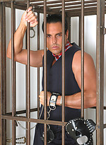 Cage Marcello masturbates into his own socks by With Marcello With Marcello