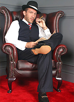Horny gay gangster playing with his feet and cock by With Marcello
