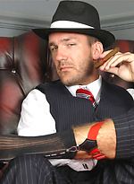 Horny gay gangster playing with his feet and cock by With Marcello