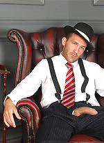 Horny gay gangster playing with his feet and cock by With Marcello