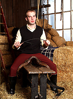 Gay stud masturbating his hard cock inside a barn by With Marcello
