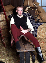 Gay stud masturbating his hard cock inside a barn by With Marcello