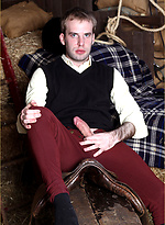 Gay stud masturbating his hard cock inside a barn by With Marcello