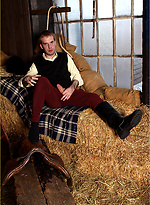Gay stud masturbating his hard cock inside a barn by With Marcello