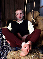 Gay stud masturbating his hard cock inside a barn by With Marcello
