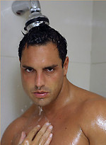 Hard bodied Marcello gets nice and wet in the shower by With Marcello With Marcello