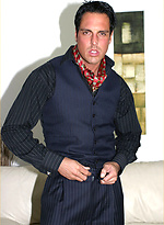 Marcello puts on pantyhose and plays with his huge cock by With Marcello With Marcello